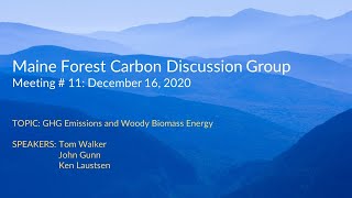 Maine Forest Carbon Discussion Group: BIOMASS Discussion 12-16-20