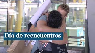 Día de reencuentros en los aeropuertos españoles