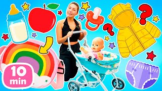 Baby Born und Melis Kompilation - Puppen Videos für Kinder. 4 Folgen am Stück