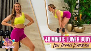 40 Minute Toned Legs and Glutes Dumbbell Workout [Low Impact/MINIMAL EQUIPMENT] | STF Day 3