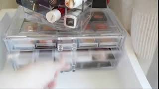 CHOICE FUN Acrylic Make Up Organizer 3 Drawers Clear Cosmetic Storage Box SF-1005-1