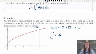 Volume By Slicing General- (Calc2-Examples#2)