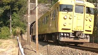 【廃車済】 山陽本線 上り 普通列車 国鉄115系 JR西日本 下関総合車両所 広セキ L-02編成 00013