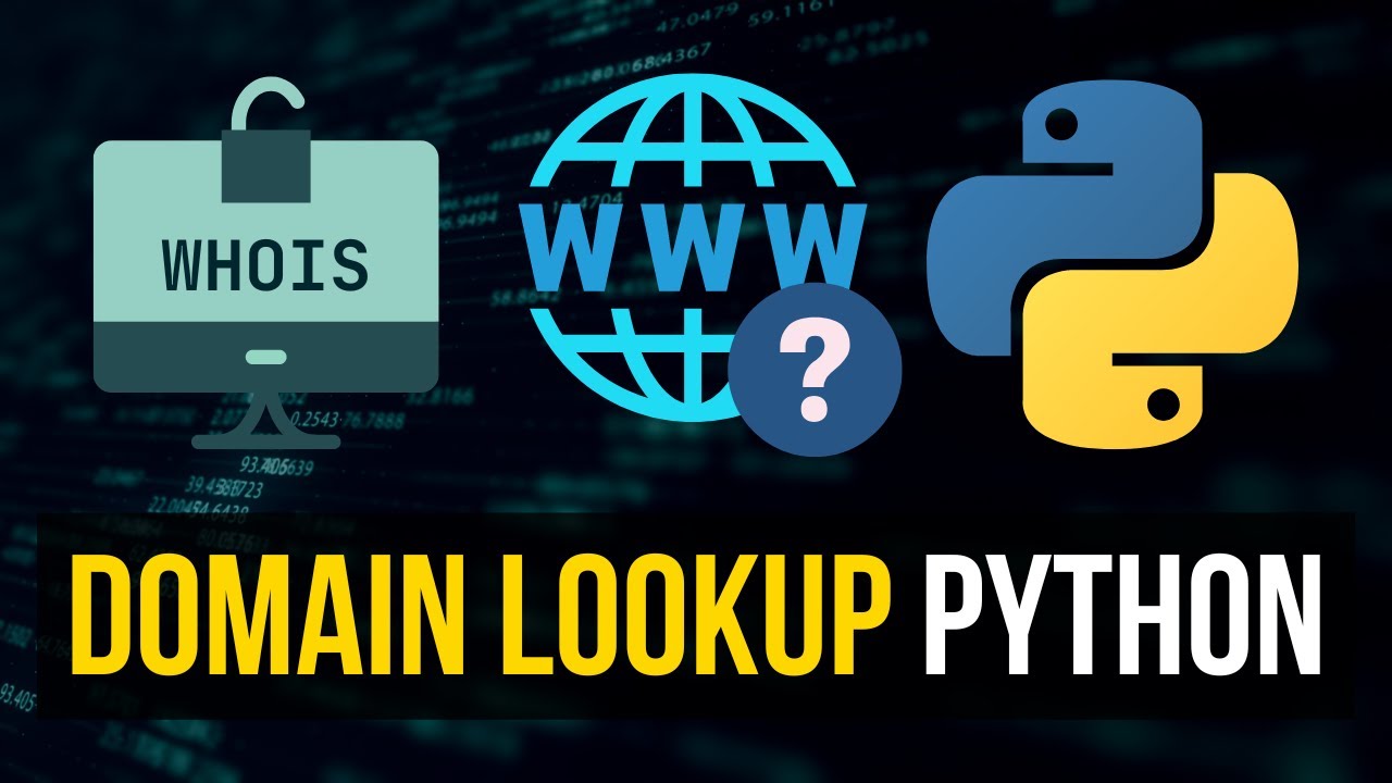 Whois Domain Lookup Tool In Python Youtube