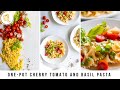 One-Pot Cherry Tomato & Basil Pasta | easy, plant-based, vegan