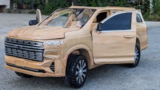Wood Car - Chevrolet Tahoe Premier 2023 - Wooden SUV Chevrolet Tahoe - Awesome Woodcraft