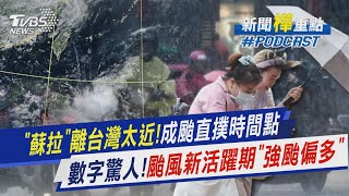 「蘇拉」離台灣太近!成颱直撲時間點 數字驚人!颱風新活躍期「強颱偏多」｜新聞\