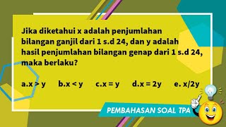 PEMBAHASAN SOAL TPA NUMERIK teknik melihat pola soal