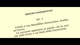 L'articolo 1. Democrazia, lavoro, sovranità popolare