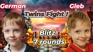 German Yunker (Tweedledum) (1739) VS Gleb Yunker (Tweedledee) (1488) - Yunker Chess \u0026 CO - Blitz