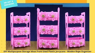 DIY Multipurpose Storage Ideas From Used Plastic Jerrycans /Woolen Rope Organizer /Best out of waste