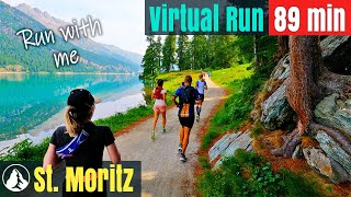 2022 St. Moritz Alpen Wunderland | Running Video für Laufband Training | Virtual Run #29 Schweiz