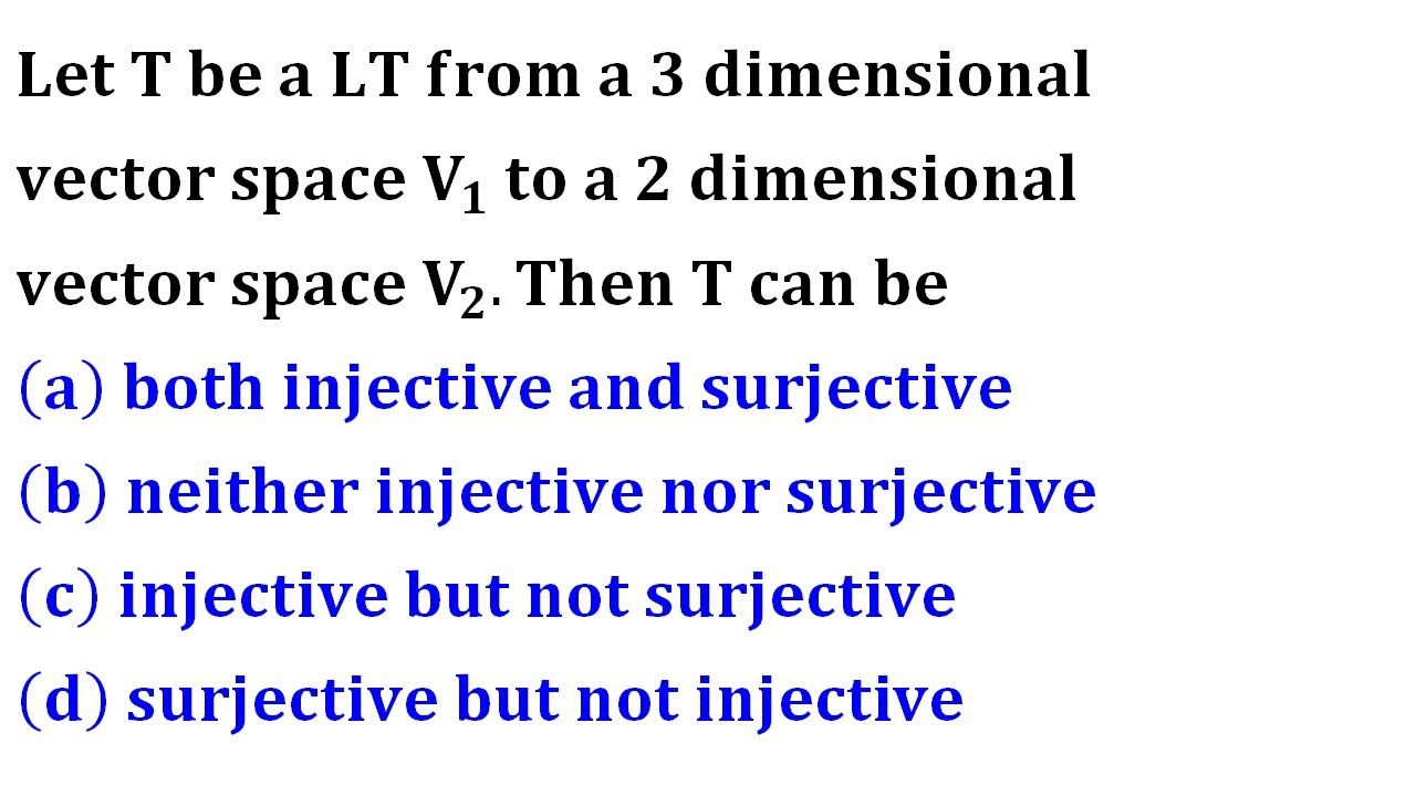 One One And Onto Linear Transformation Injective Bijective Surjective ...