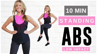 10 Minute STANDING ABS Indoor Workout For Women Over 50 | Burn Belly Fat!