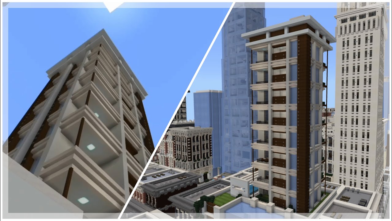Minecraft Modern Apartment Building Tour Youtube