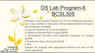 Circular Queue DS Lab Program