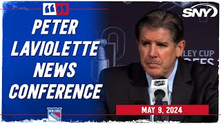 Peter Laviolette reacts to Rangers' 3-2 OT win over the Hurricanes in the NHL playoffs | SNY
