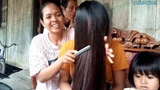 Sisir kedepan rambut mbak Puput, dilanjut rambut bocil‼️