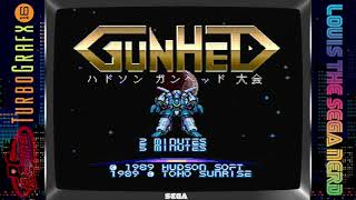 GUNHED Special Version PC Engine Playthrough (5-Minute Mode) [733140 Points]