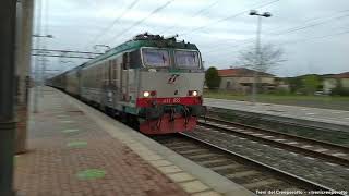 Treno Merci con doppia di Tigri E652.055+E652.--- in transito a Cecina (12/04/2021)