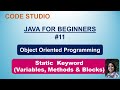 Java Programming For Beginners in Hindi  # 11 - Static Keyword  | With Practical Example