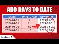 Add Days to Date in Excel