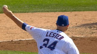 STL@CHC: Lester fans 10 through eight strong innings