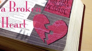 Vintage Fabric Bible Journaling: A Broken Heart (Psalm 51)