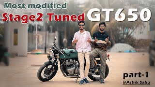 Stage2 tuned Continental GT650  | Venom performance | SS motocorp full system exhaust @ashiksabu05