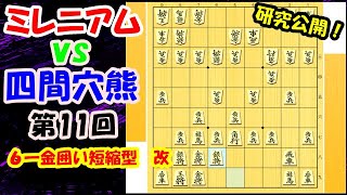 【1分講座】ミレニアムでの攻め方をパターン化しよう！【ミレニアムvs四間穴熊】【第11回】　#shorts