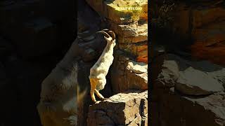 Goat Struggles to Jump Between Cliffs, Blown by Strong Winds! 🐐💨 | Wild Airborne Adventure