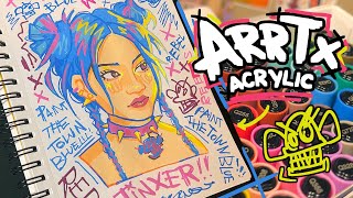 I tried out ARRTX Acrylic Markers 48 Set - Review