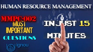 MMPC 002 : Human Resource Management | IGNOU Repeated Topics with tricks to memorize | Hindi