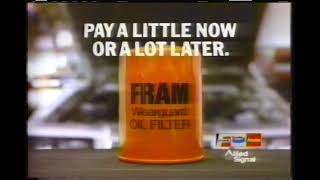 Fram oil filters commercial 1990