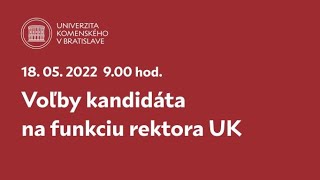 Voľby kandidáta na funkciu rektora UK