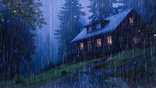 HEAVY RAIN at Night to Sleep Well and Beat Insomnia | Thunderstorm for Insomnia, STUDY, ASMR