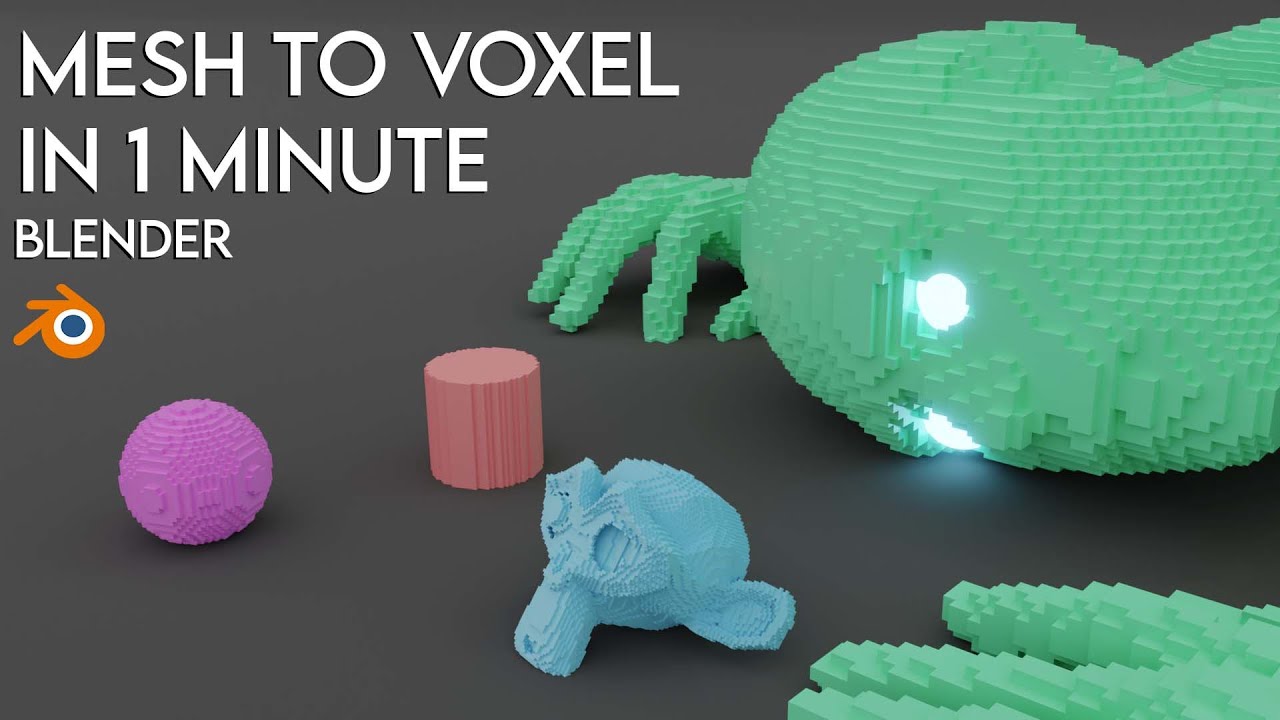 Creating Voxels From Mesh In 1 Minute - Blender 3.3 Remesh Tutorial ...