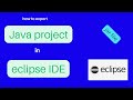 how to export java project in Eclipse IDE?