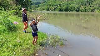 Fishing with Bamboo rod