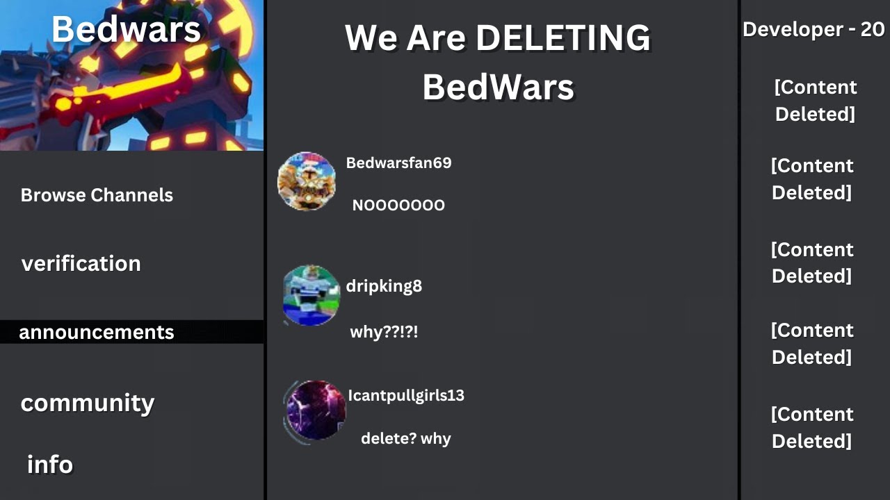 Goodbye Bedwars Youtube