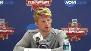 Bo Nickal talks about his NCAA finals victory by pin