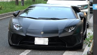 大阪御堂筋を走るランボルギーニ アヴェンタドールSV　 600台限定 Lamborghini Aventador LP750-4 SV