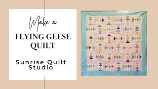 Flying Geese Quilt - Make with scraps, jelly roll or charm packs