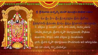 Sri Srinivasa Aishwarya Maha Mantram Likitha Japam - శ్రీ నివాస ఐశ్వర్య మహా మంత్రం లిఖిత జపం.