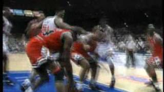 NBA  Moment - 1993 Bulls block Charles Smith