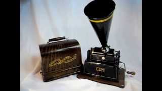 Edison Gem Cylinder Phonograph Record Player