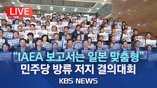 [라이브] 민주당, 후쿠시마 오염수 해양투기 방류 저지 결의대회 생중계 'IAEA 후쿠시마 보고서는 일본 맞춤형 보고서\