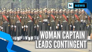 Watch: Captain Tanya Shergill leads all-men marching contingent at Republic Day parade