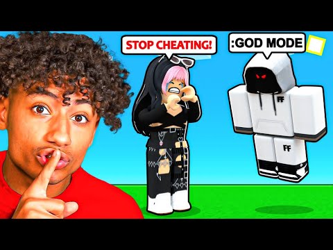 I Used CREATIVE MODE To CHEAT And She Started CRYING.. (Roblox Bedwars)