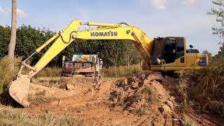 รีวิว ทีมงาน เสี่ยบอล แก้วสง่า เปิดลอกนาใหม่ komatsu pc200-8mo งานนี้มีฮา ดั้มแรง excavator EP.5997